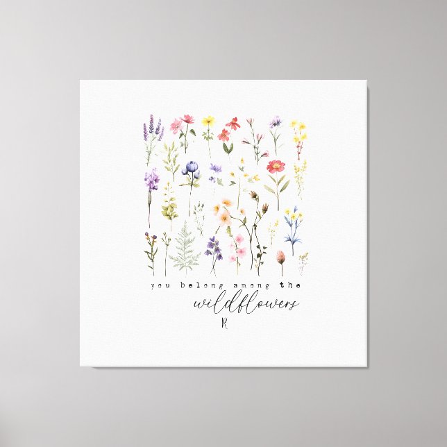 Lienzo Cita de flores silvestres sublimación acuarela (Anverso)