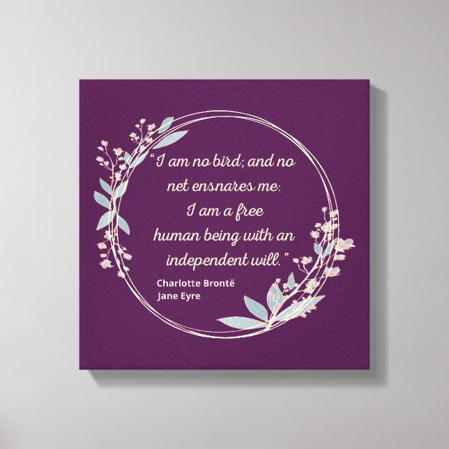 Lienzo Cita de Jane Eyre II - Estilo Cuto (Anverso)