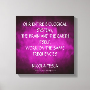 Lienzo Cita de Nikola Tesla - Misma Frecuencia