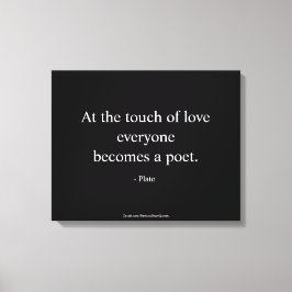 Lienzo Cita De Platón; El Toque Del Amor