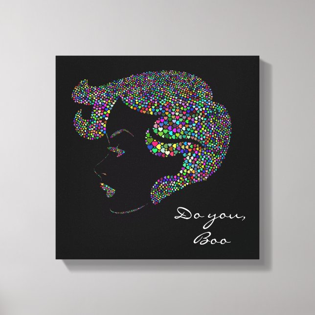 Lienzo cita de poder de Glam Chica auto chica (Anverso)