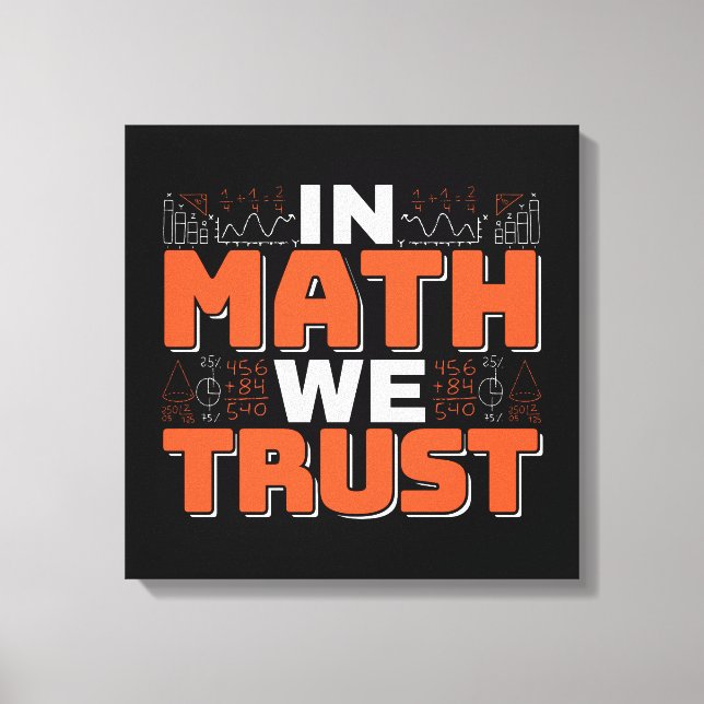 Lienzo Cita de profesor de matemáticas - En Matemáticas C (Anverso)