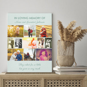 Lienzo Cita de recuerdo de amor - Collage de fotos