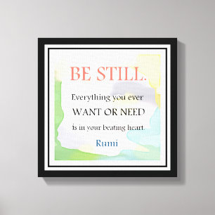 Lienzo Cita de Rumi motivacional Inspiradora