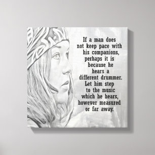 Lienzo Cita de tambor diferente