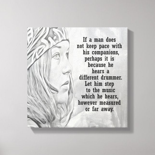 Lienzo Cita de tambor diferente (Anverso)