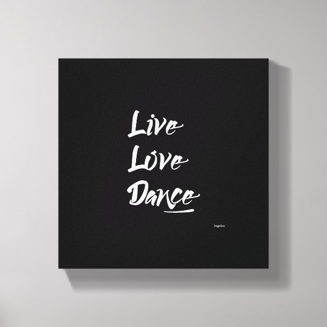 Lienzo Cita de texto en blanco de AMOR VIVO DANCE (Anverso)