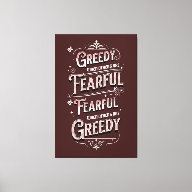 Lienzo Cita de Warren Buffet (Anverso)