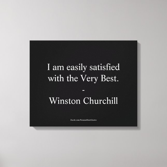 Lienzo Cita De Winston Churchill; La Mejor (Anverso)