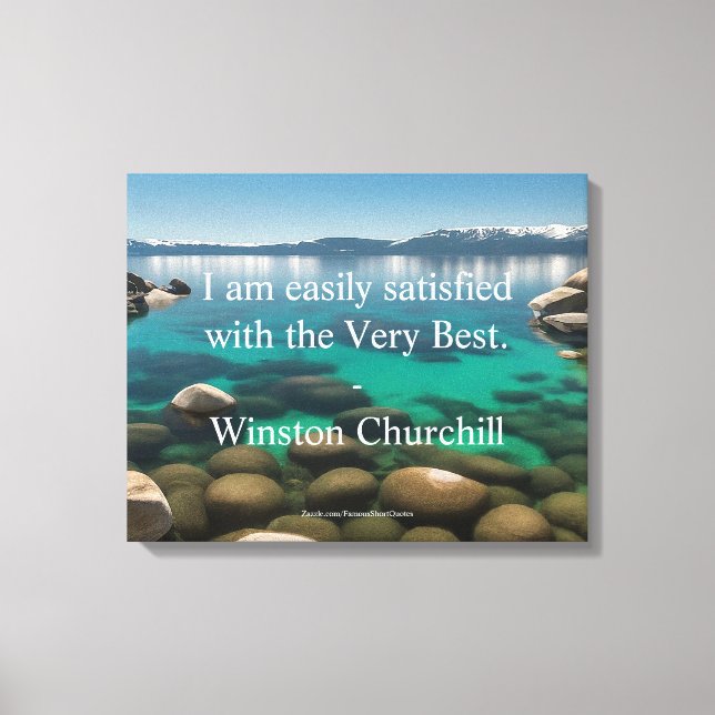 Lienzo Cita De Winston Churchill; La Mejor (Anverso)