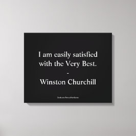Lienzo Cita de Winston Churchill; Lo Mejor