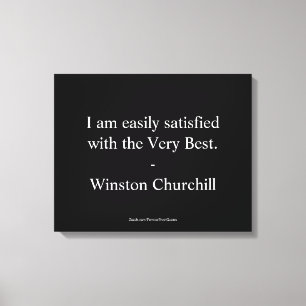 Lienzo Cita de Winston Churchill; Lo Mejor