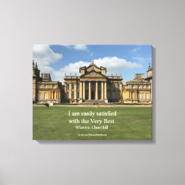 Lienzo Cita De Winston Churchill; Lo Mejor De Blenheim