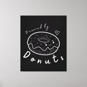 Lienzo Cita divertida de donut kawaii lindo