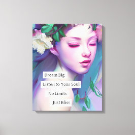 Lienzo Cita grande y Inspiradora de sueño para hija