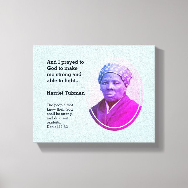 Lienzo Cita HARRIET TUBMAN moderna (Anverso)