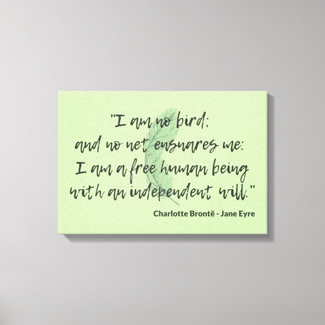Lienzo Cita II de Jane Eyre (Anverso)