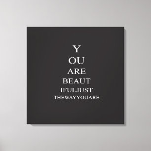 Lienzo Cita Inspiradora de amor blanco negro