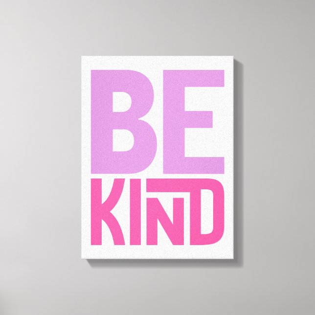 Lienzo Cita Inspiradora de Be Kind (Anverso)
