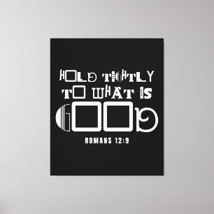 Lienzo Cita Inspiradora de la Biblia Agarra Fuertemente