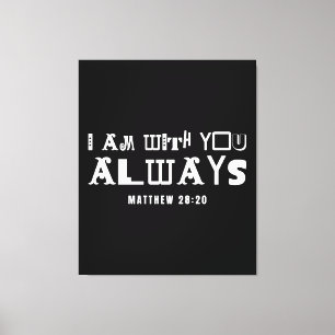 Lienzo Cita Inspiradora de la Biblia Estoy Contigo Siempr