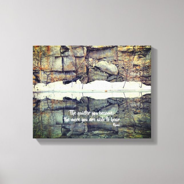 Lienzo Cita Inspiradora silenciosa de rumi (Anverso)