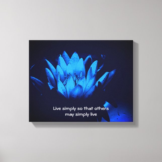 Lienzo Cita Inspiradora simple de Blue Lotus Live (Anverso)