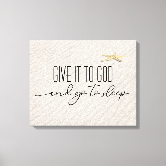 Lienzo Cita inspiradora Sobre Arena De Playa