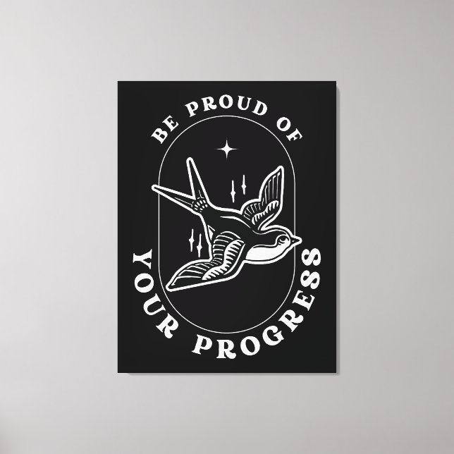 Lienzo Cita Motivacional de Orgullo por tu Progreso (Anverso)