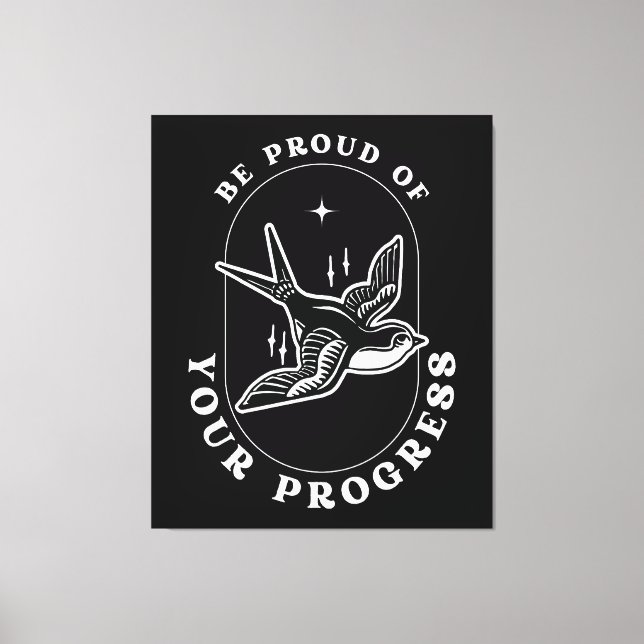 Lienzo Cita Motivacional de Orgullo por tu Progreso (Anverso)