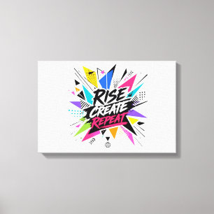 Lienzo Cita Motivacional Inspiradora Crear Repetir Ascend