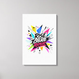 Lienzo Cita Motivacional Inspiradora Crear Repetir Ascend