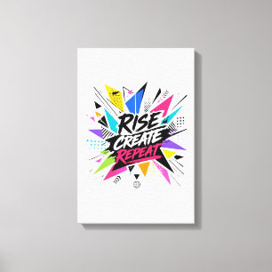 Lienzo Cita Motivacional Inspiradora Crear Repetir Ascend