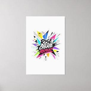 Lienzo Cita Motivacional Inspiradora Elevar Crear Repetir