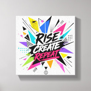 Lienzo Cita Motivacional Inspiradora Repite Crear Ascende