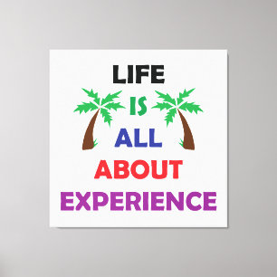 Lienzo Cita Motivacional La Vida Consiste en Experiencias