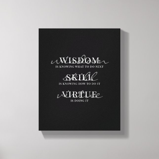 Lienzo Cita motivacional tipografía de escritura moderna (Anverso)