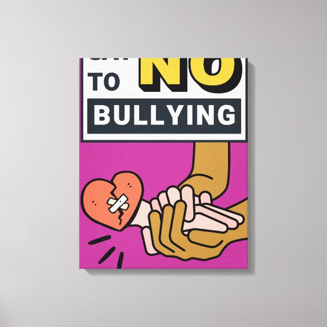 Lienzo Cita positiva -Sin bullying (Anverso)
