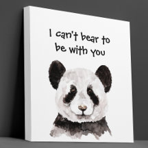 Cita Romántica Moderna Con Panda Blanco Y Negro