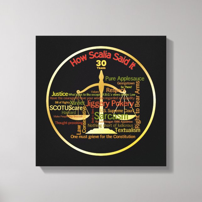 Lienzo Citaciones del Tribunal Supremo de Antonin Scalia  (Anverso)