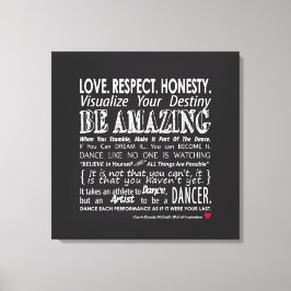Lienzo Citas de baile Inspirador de Carrie 24x24