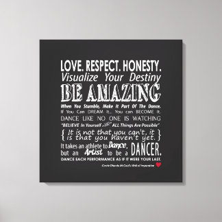 Lienzo Citas de baile Inspirador de Carrie 24x24