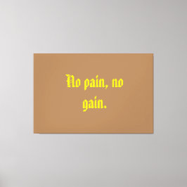Lienzo Citas De Motivación De GIMNASIO Y Marrón Claro