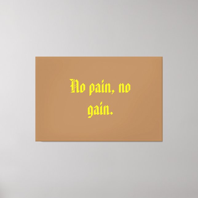 Lienzo Citas De Motivación De GIMNASIO Y Marrón Claro (Anverso)