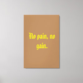 Lienzo Citas De Motivación De GIMNASIO Y Marrón Claro