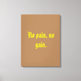 Lienzo Citas De Motivación De GIMNASIO Y Marrón Claro