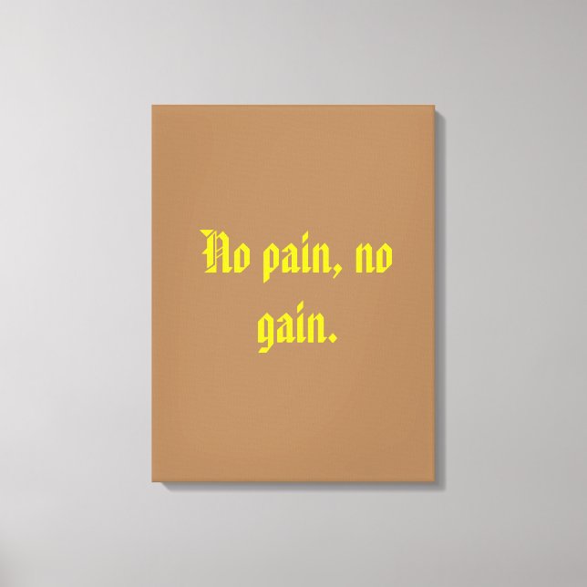 Lienzo Citas De Motivación De GIMNASIO Y Marrón Claro (Anverso)