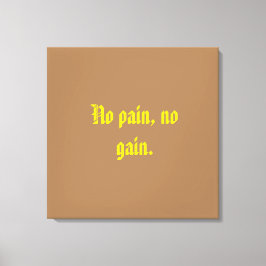 Lienzo Citas De Motivación De GIMNASIO Y Marrón Claro