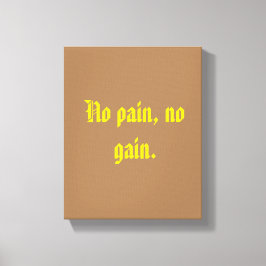 Lienzo Citas De Motivación De GIMNASIO Y Marrón Claro