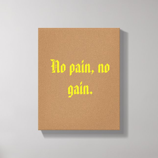 Lienzo Citas De Motivación De GIMNASIO Y Marrón Claro (Anverso)
